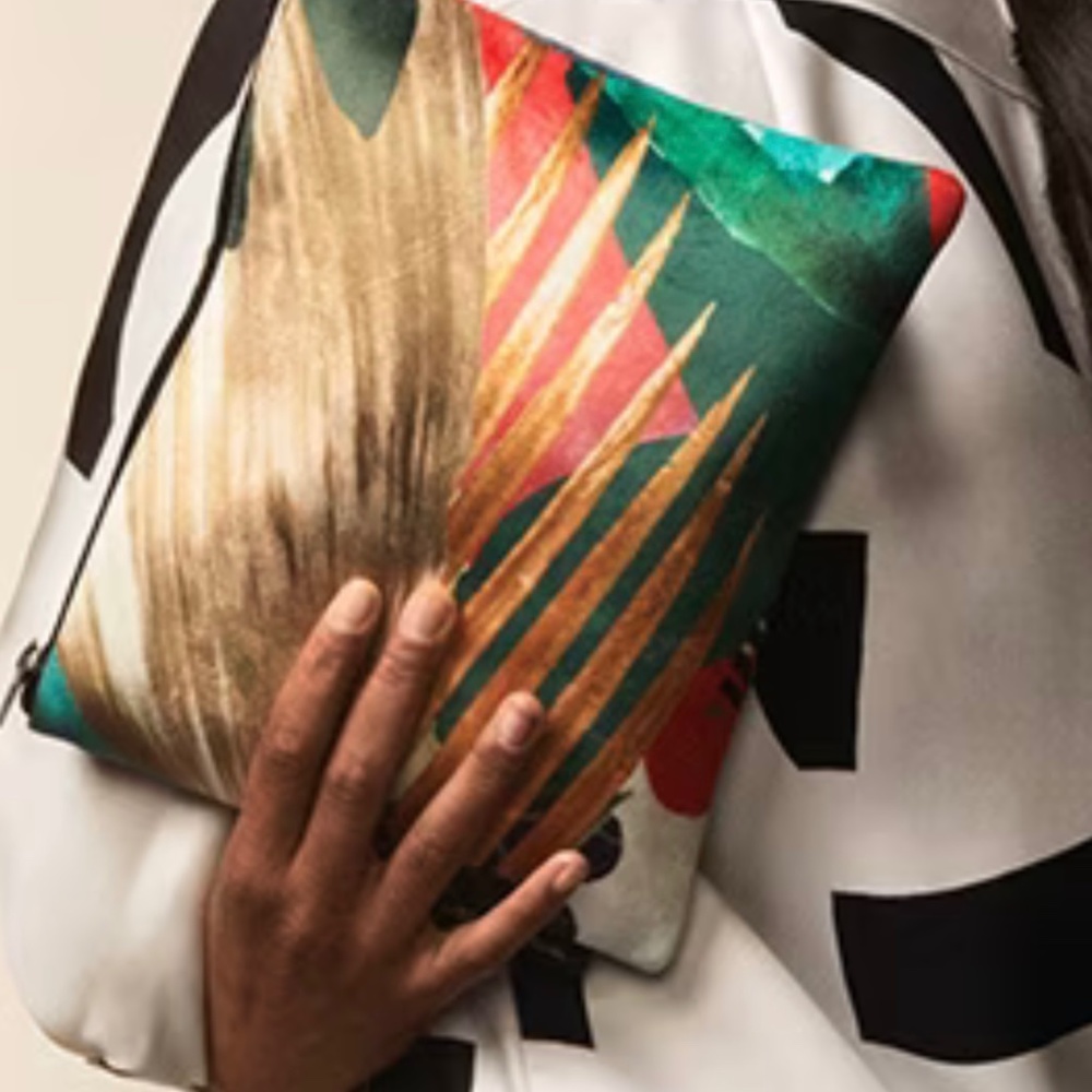 Aveda x 3.1 Phillip Lim cosmetic pouch & hair scarf